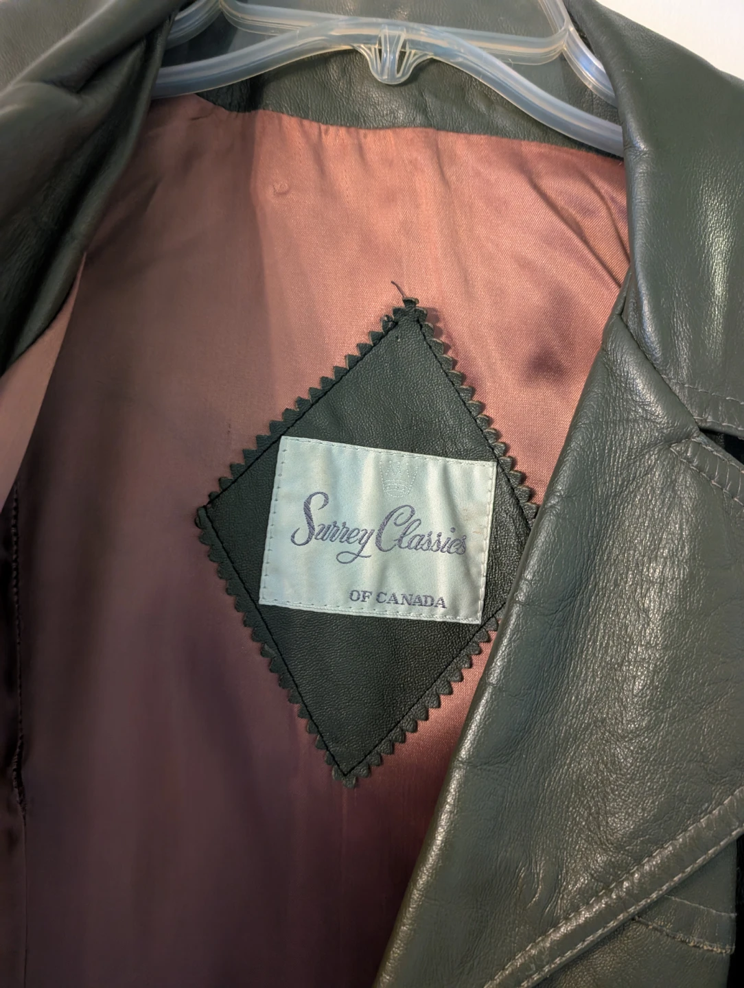 Vintage Double-Breasted Leather Car Coat - photo 2