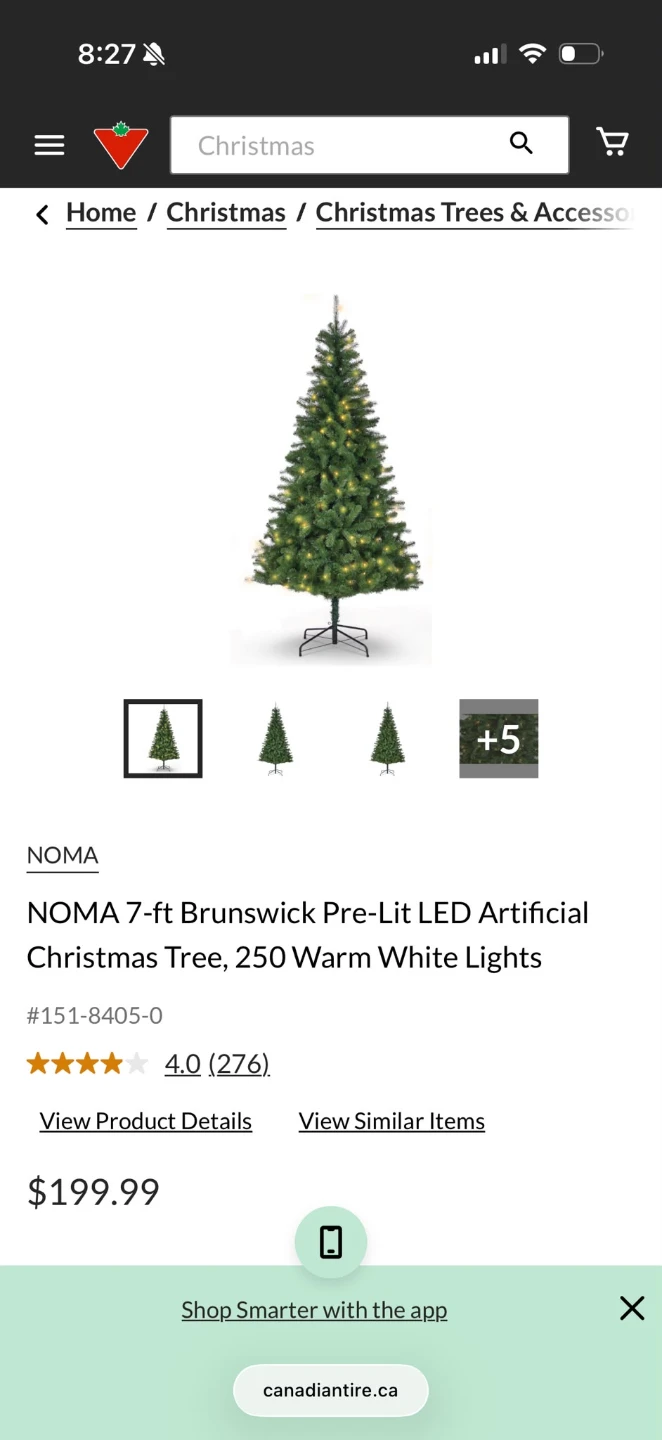 NOMA 7-ft Brunswick Pre-Lit LED Christmas Tree - photo 3