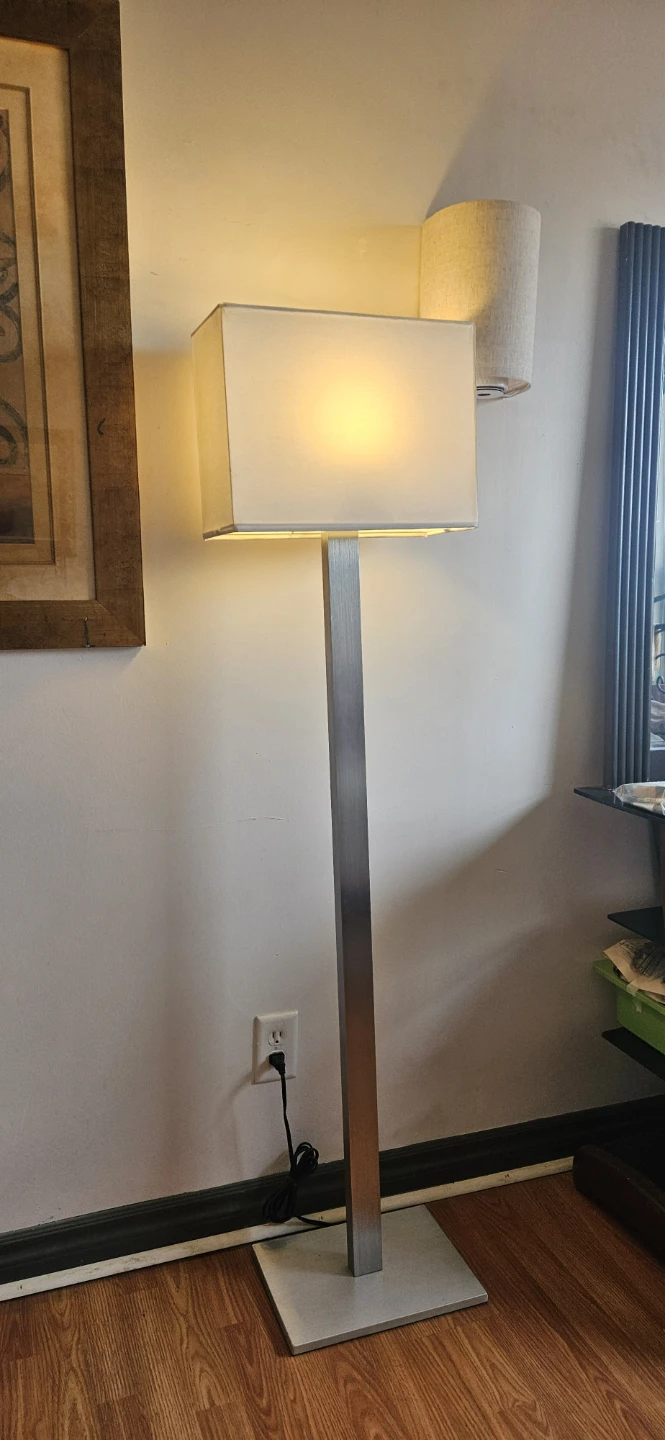 Brushed Metal Floor Lamp ✨️
