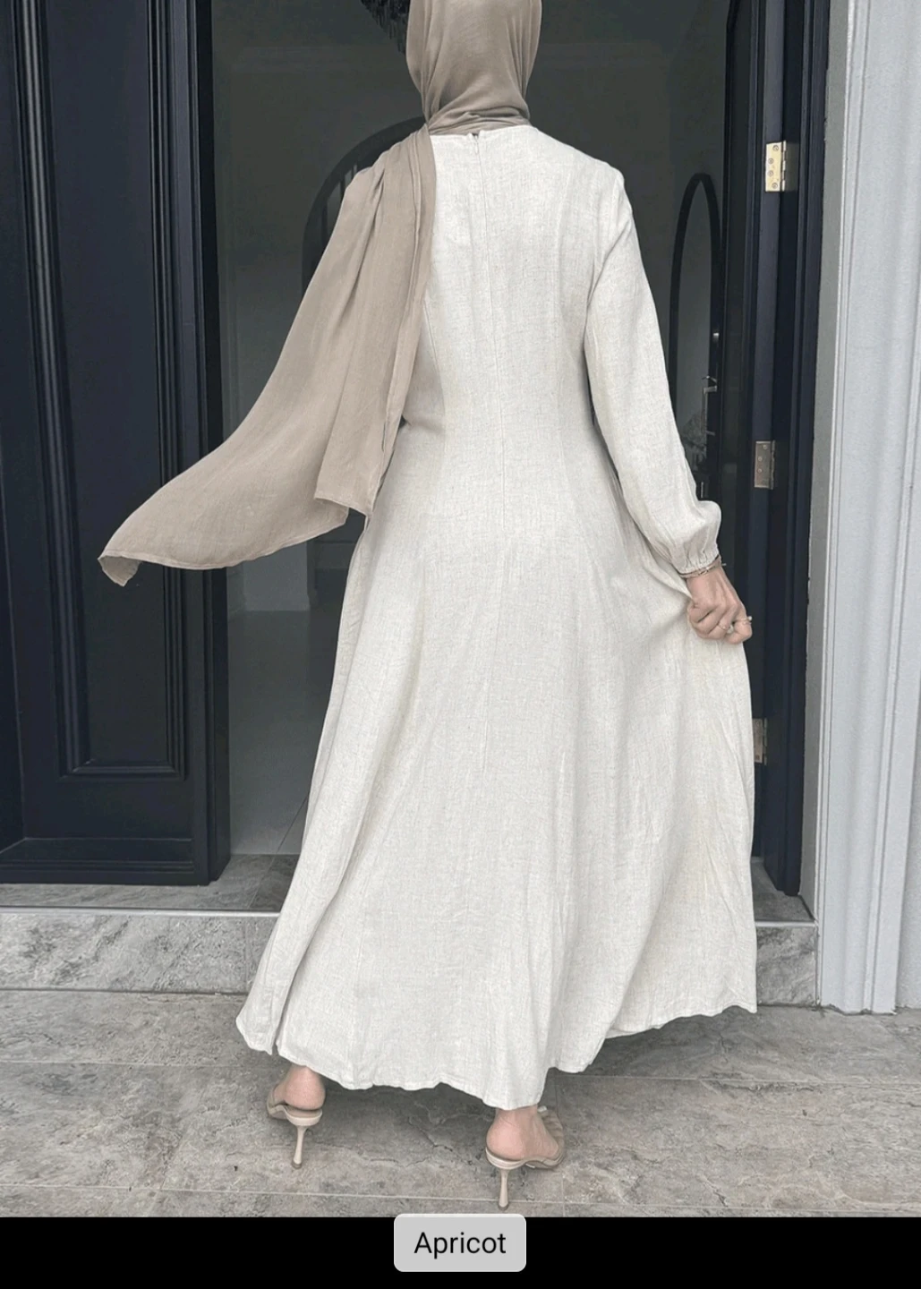 Long Sleeve Linen Maxi Dress - photo 3