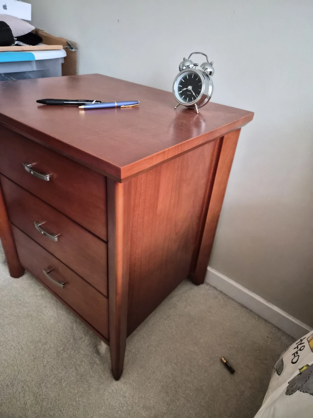 Three-Drawer Wooden Nightstand - photo 4