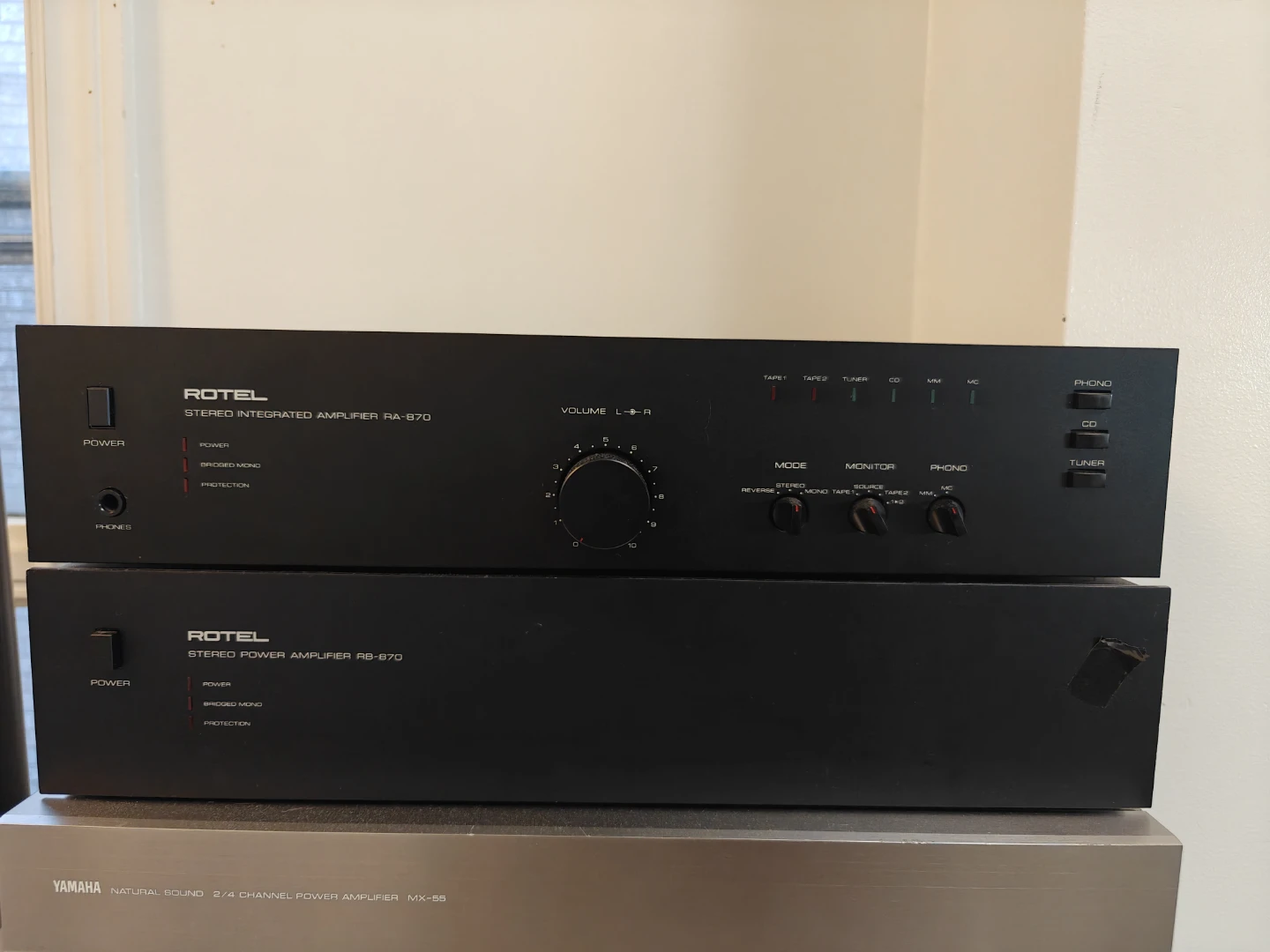 Rotel RA-870 Integrated Amp & RB-870 Power Amp Set