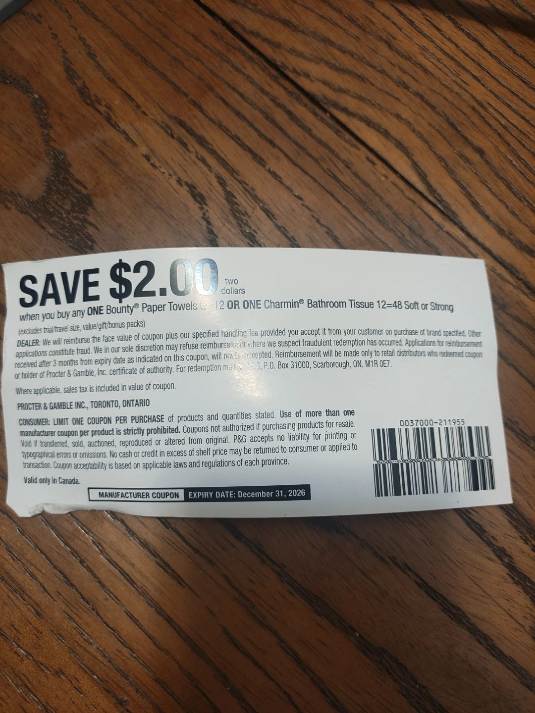 Bounty or Charmin $2 Discount Coupon #free - photo 2