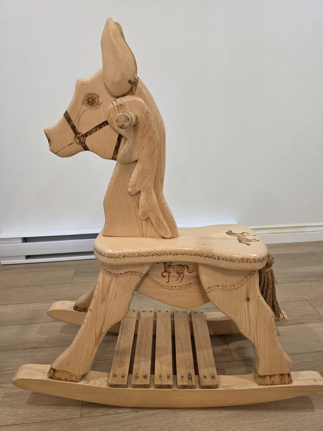 Vintage Wooden Rocking Horse Handmade