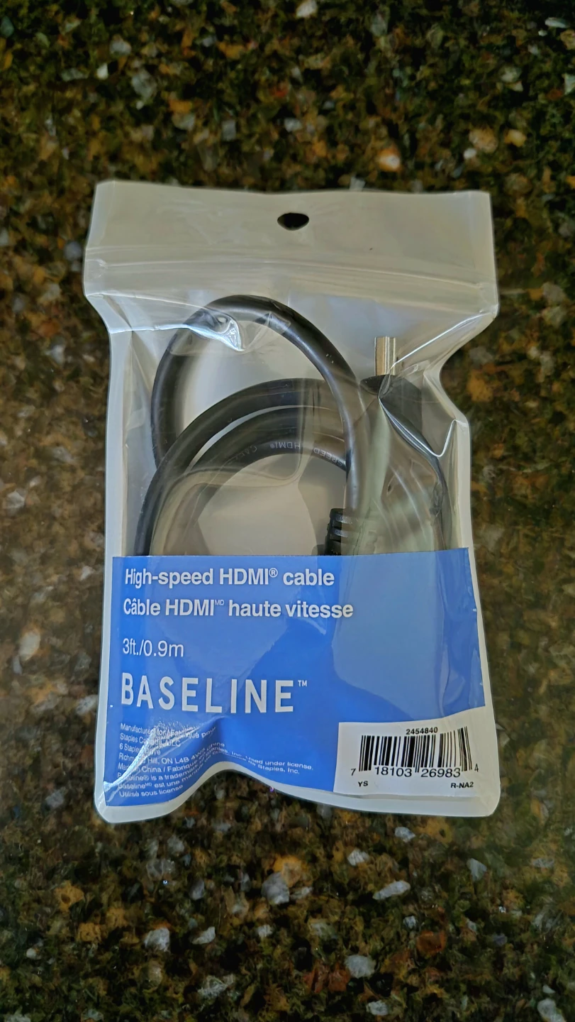 Baseline High-Speed HDMI Cable 3ft/0.9m