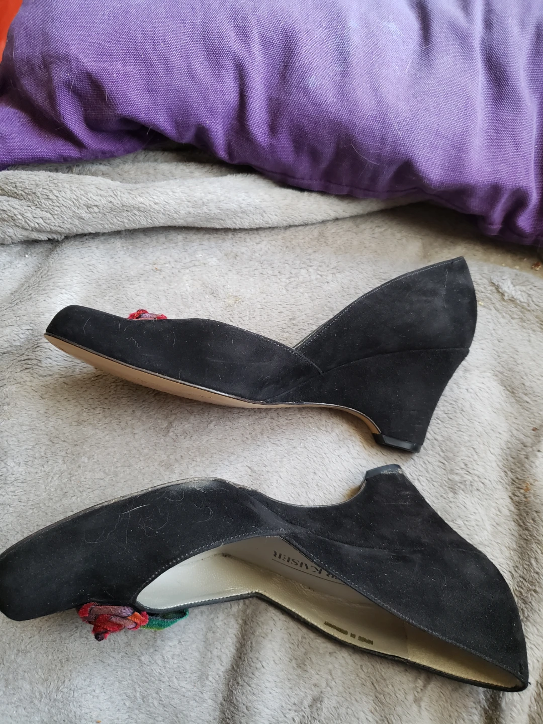 Peter Kaiser Black Suede Wedge Shoes - photo 5