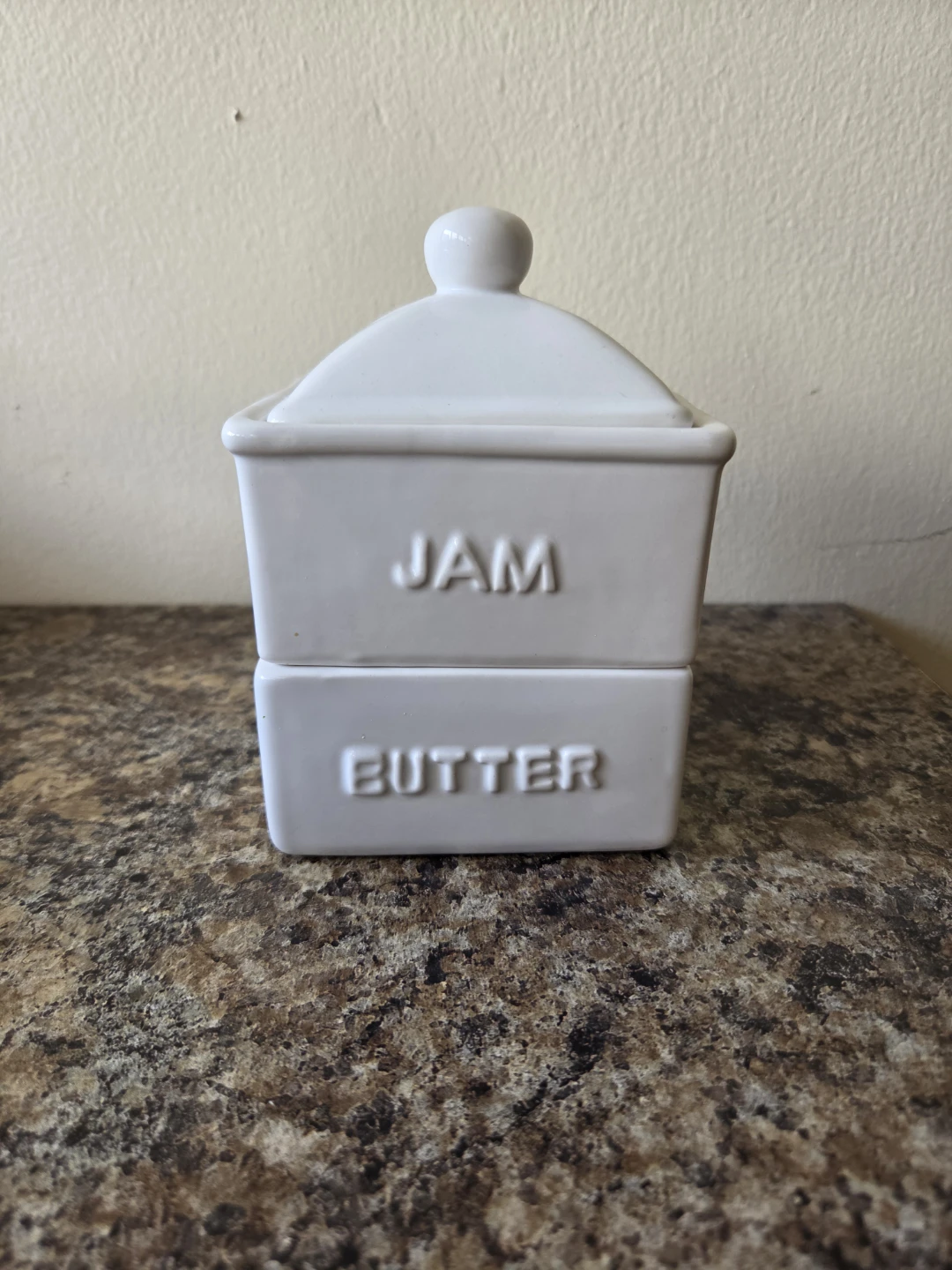 Ceramic Jam and Butter Dish Set
