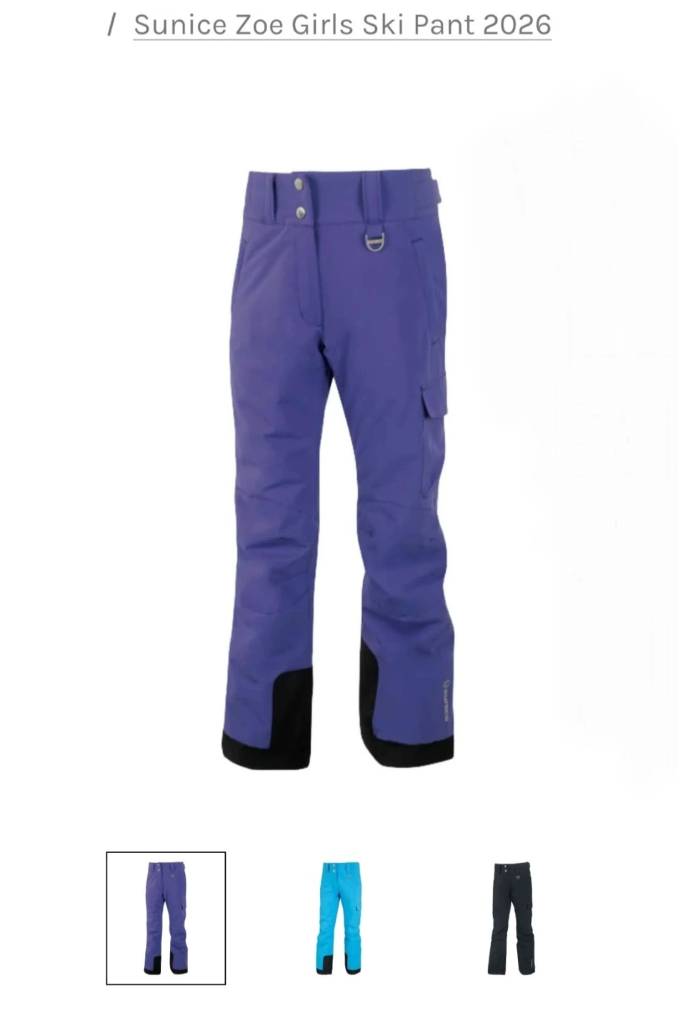 Sunice Zoe Girls Ski Pants Size 12
