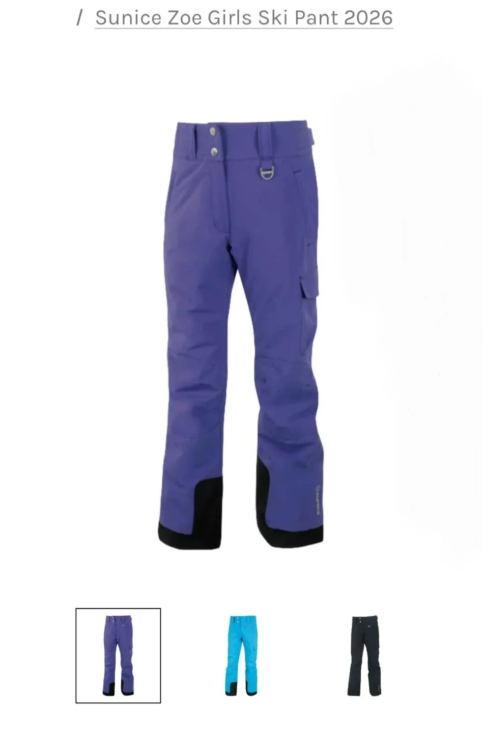 Sunice Zoe Girls Ski Pants Size 12