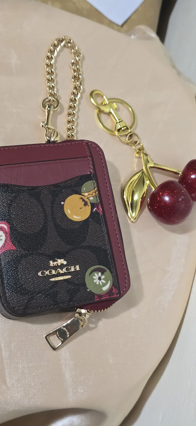 Coach Card Case with Cherry Charm - photo 3
