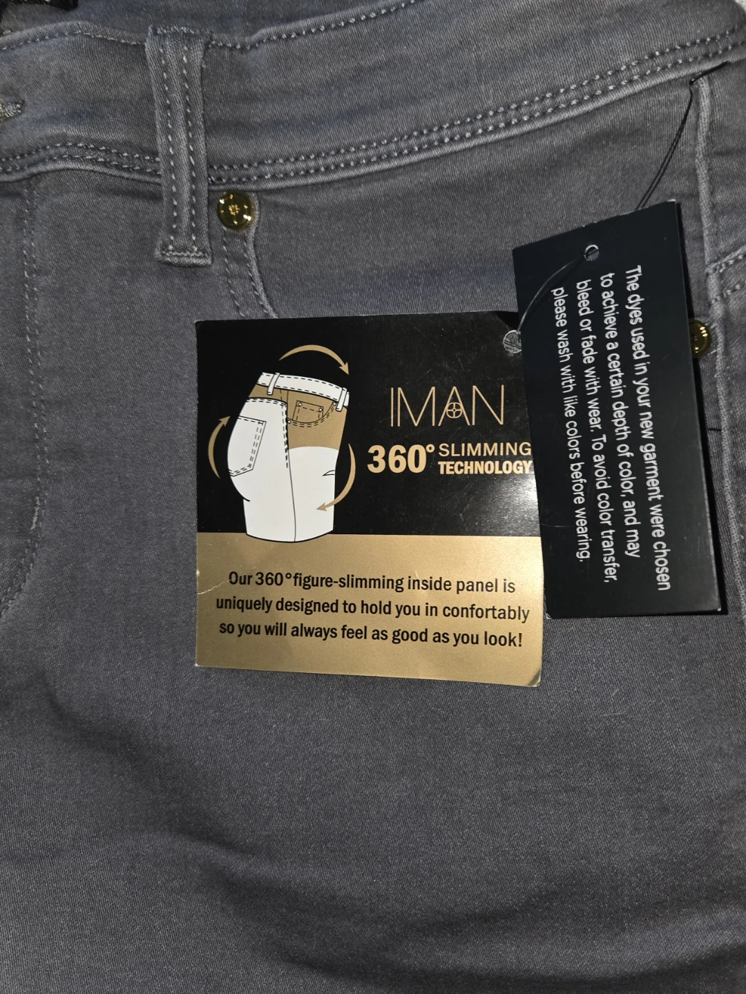 IMAN Global Chic Slim-Leg Jeans in a Ladies 14 Petite - photo 2