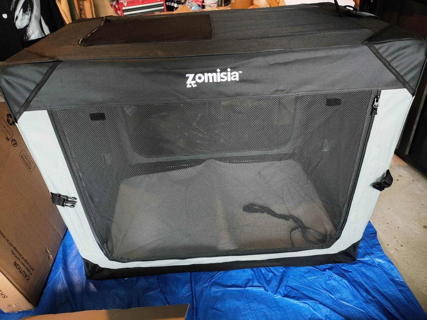 ZOMISIA 42 Inch Collapsible Dog Crate for Extra Large Dogs - photo 5