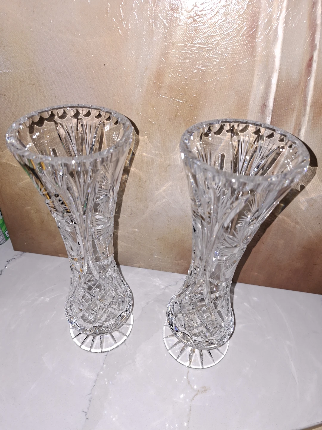 Two Vintage Lead Crystal Vases - photo 3