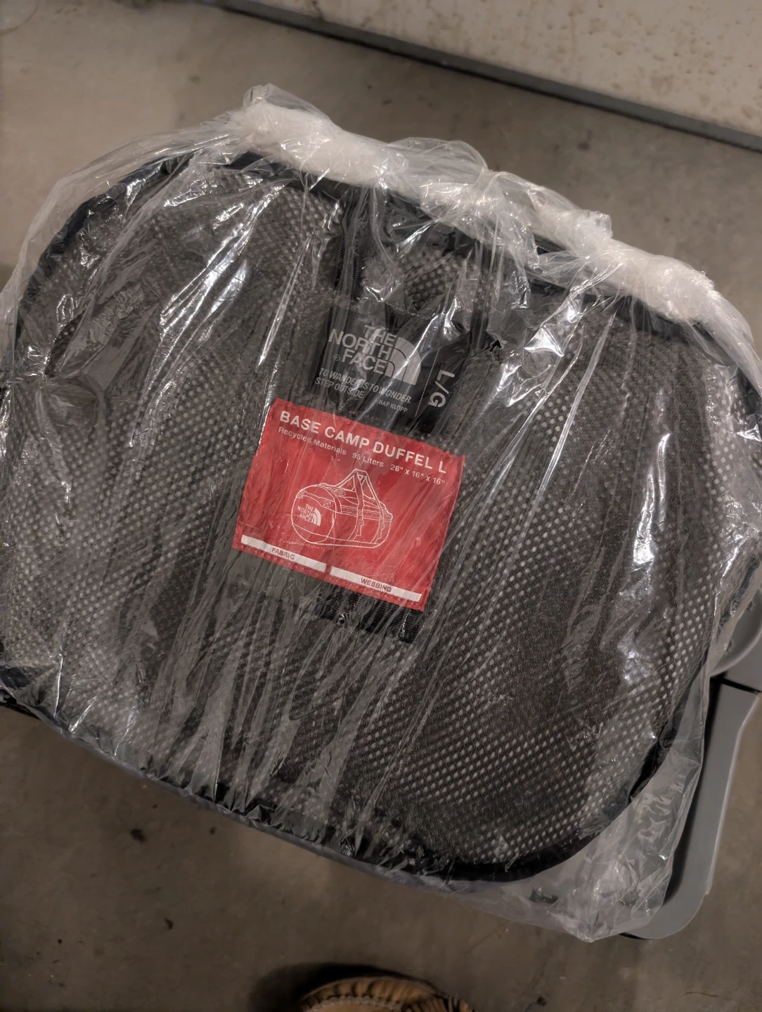 Large North Face duffel, NIB