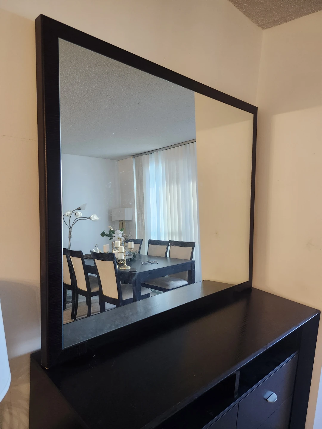 Large Black Framed Mirror – 130 × 110 cm (51" × 43") - photo 4