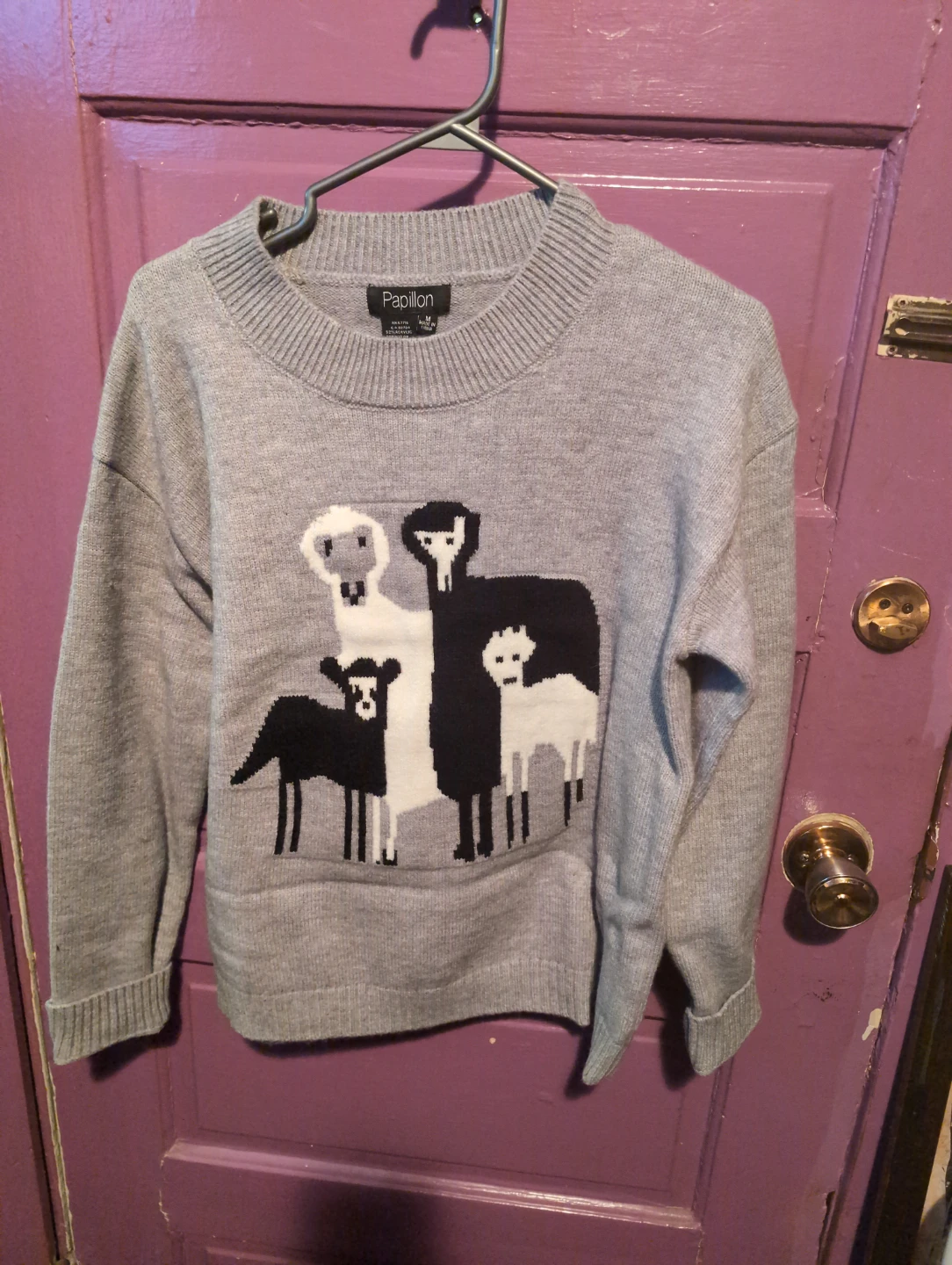 Papillon Llama Graphic Sweater