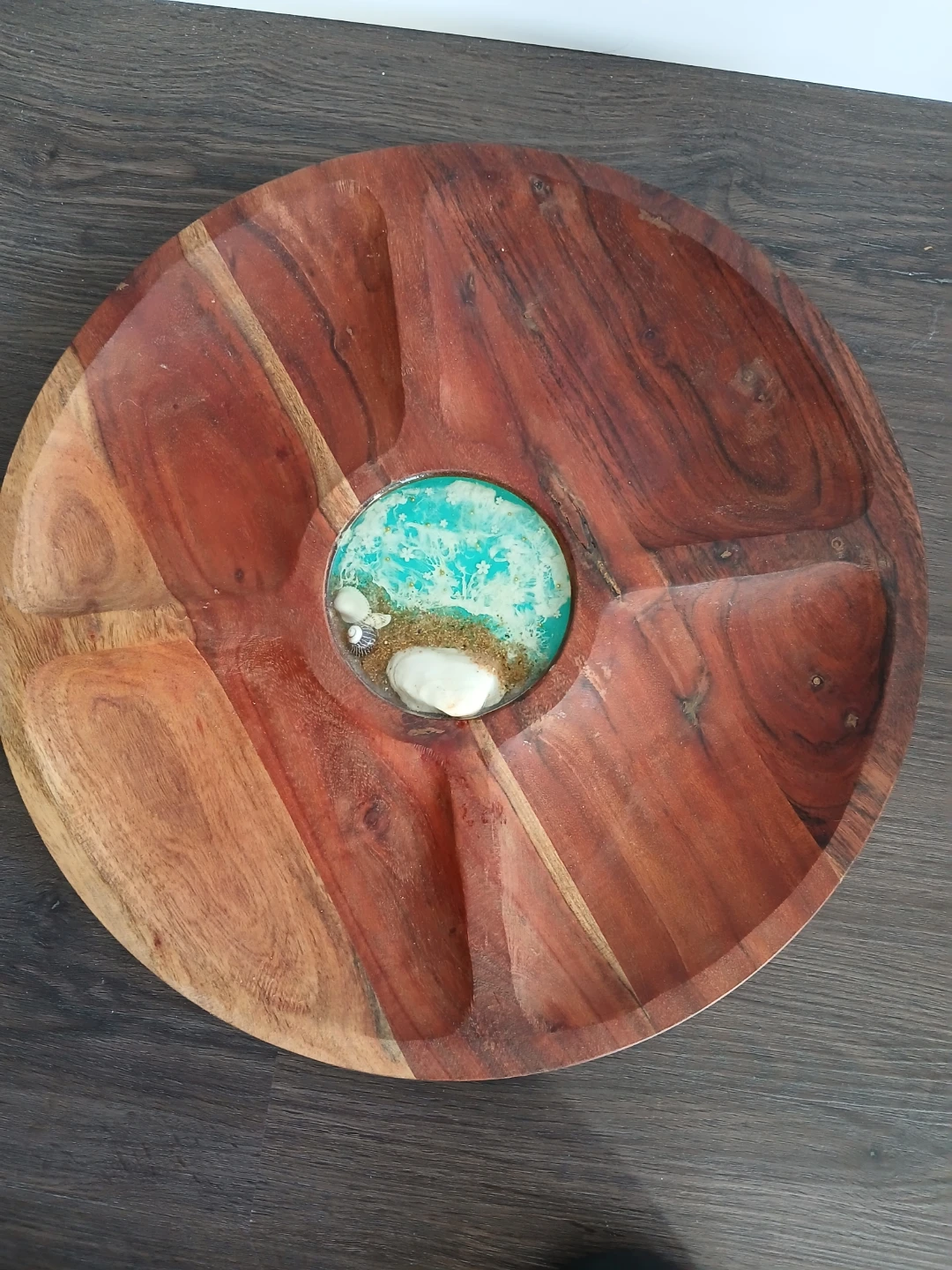 Decorative Wooden Divided Serving Dish