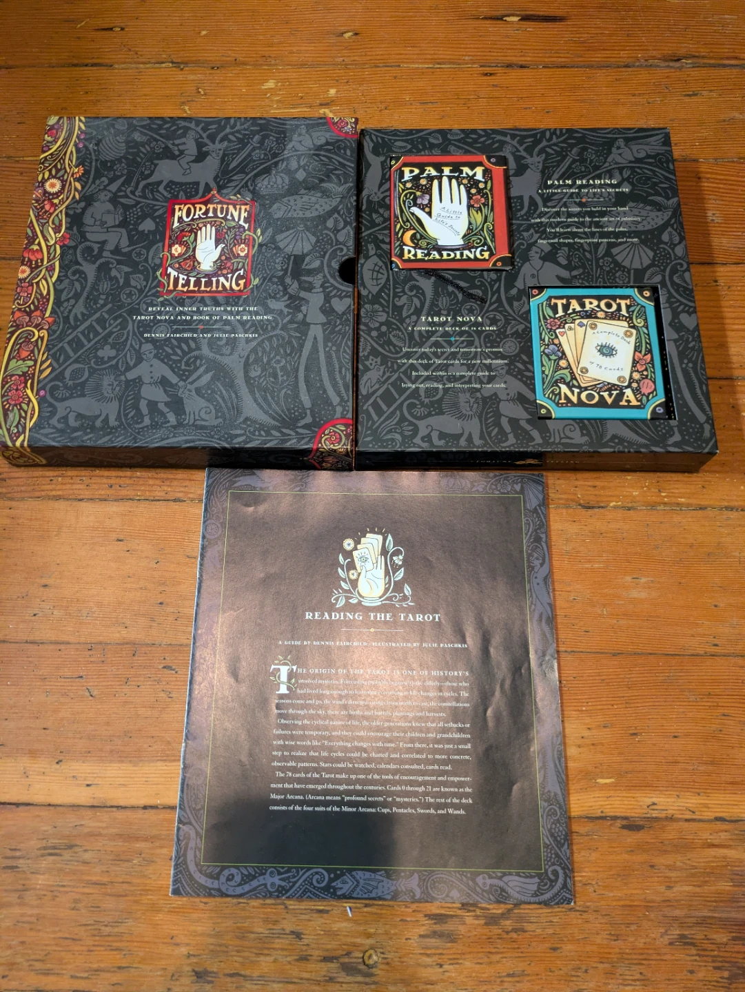 Vintage Fortune Telling Tarot Nova and Palm Reading Set