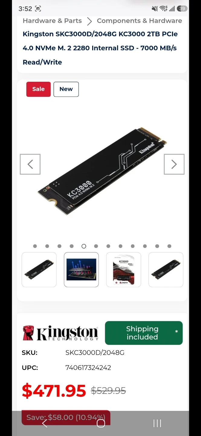 Kingston KC3000 2TB NVMe for PC & PS5 – 7000MB/s - photo 4