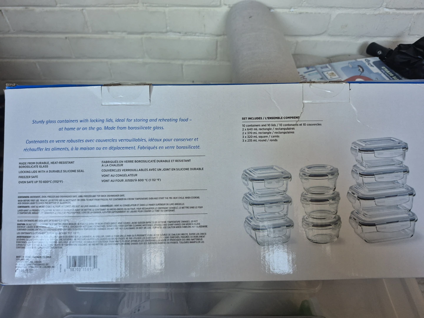 President's Choice Glass Container Set, 10 Pieces brand new - photo 2