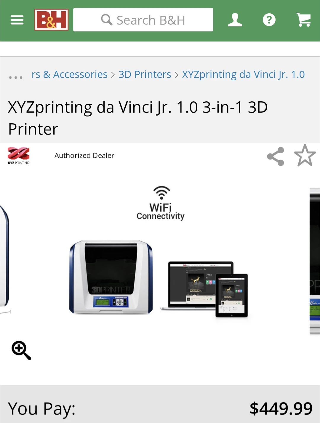 DaVinci JR Wi-fi 3D Printer - photo 2
