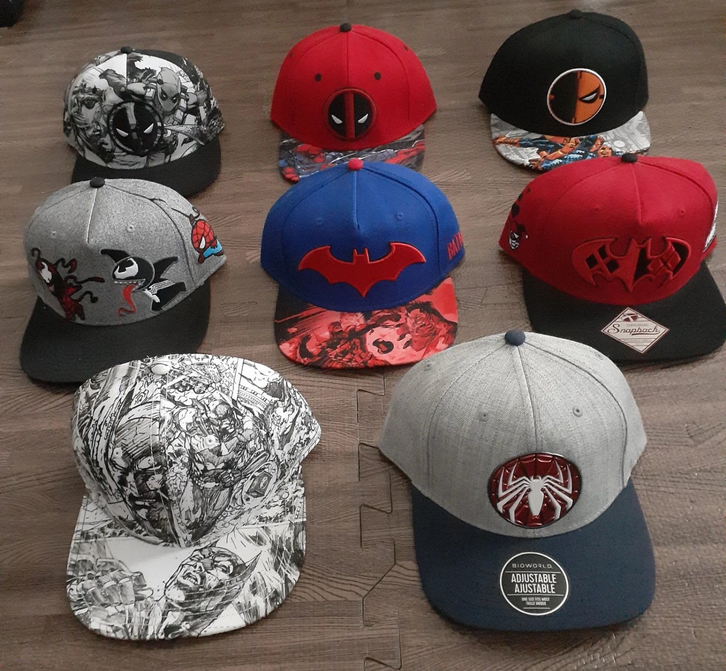 ALL FOR $30 or $5 each BRAND NEW Marvel and DC Snapback Caps