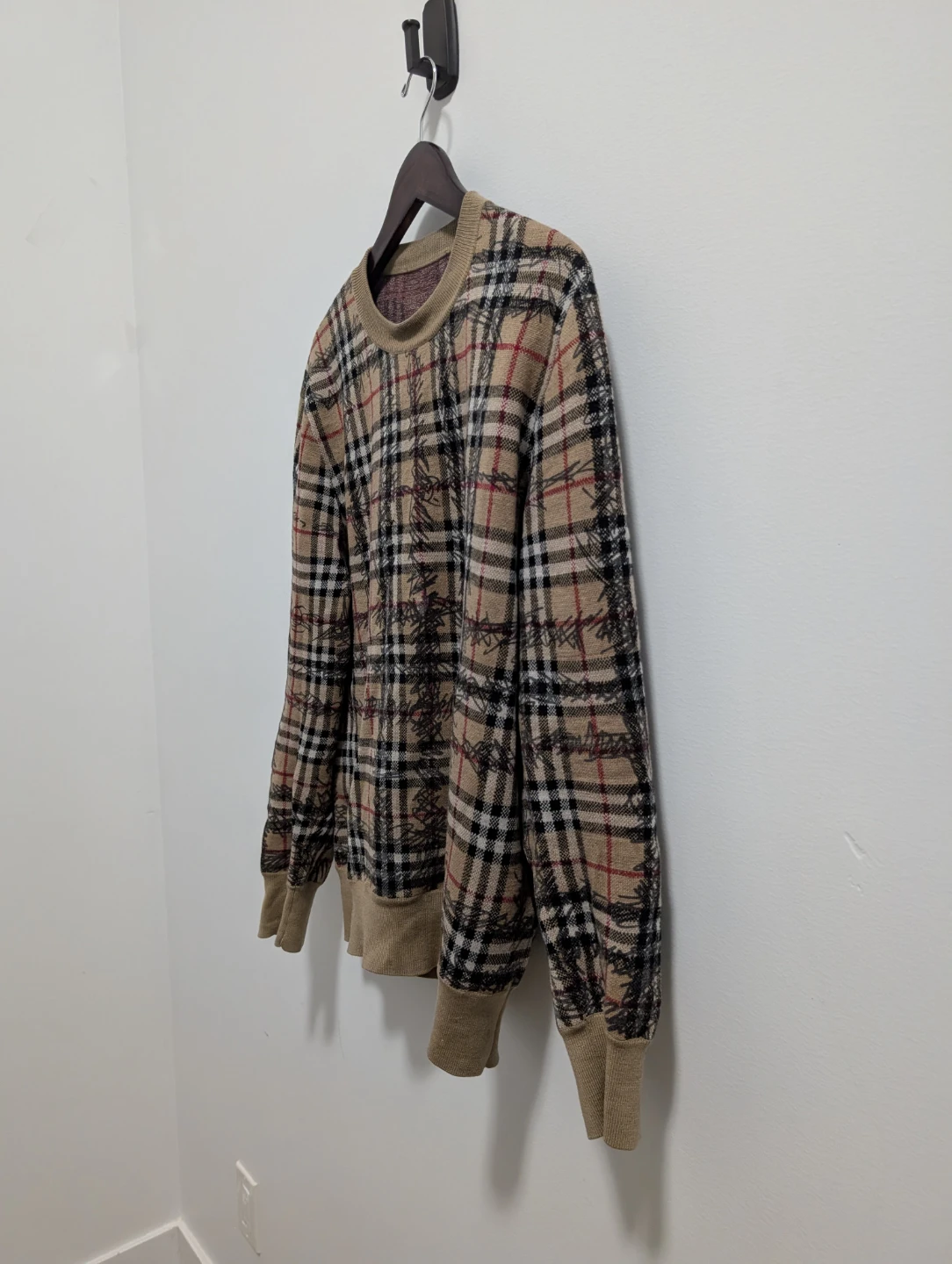 Burberry Check Crewneck Sweater - photo 3
