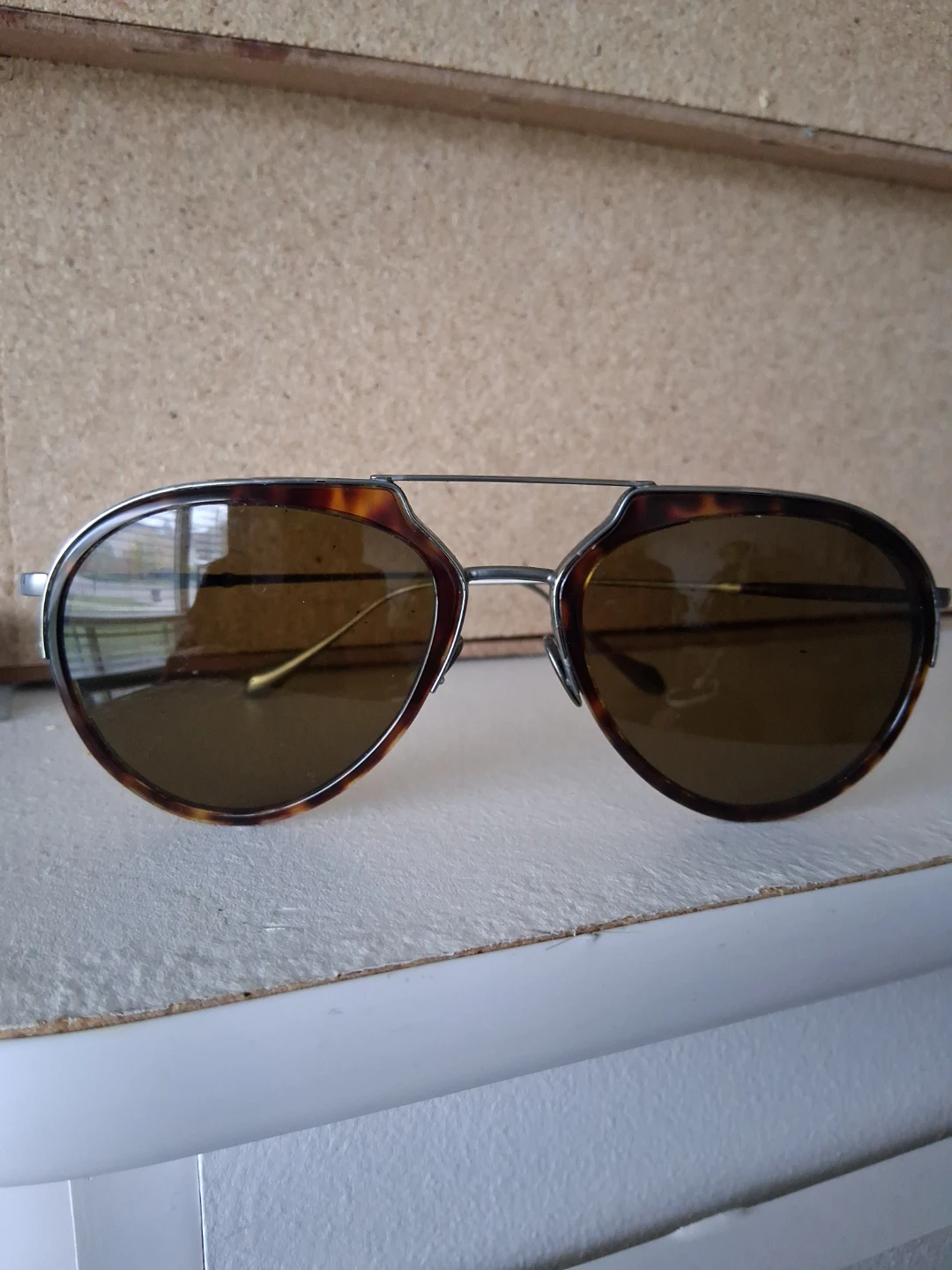 Giorgio Armani Tortoiseshell Aviator Sunglasses