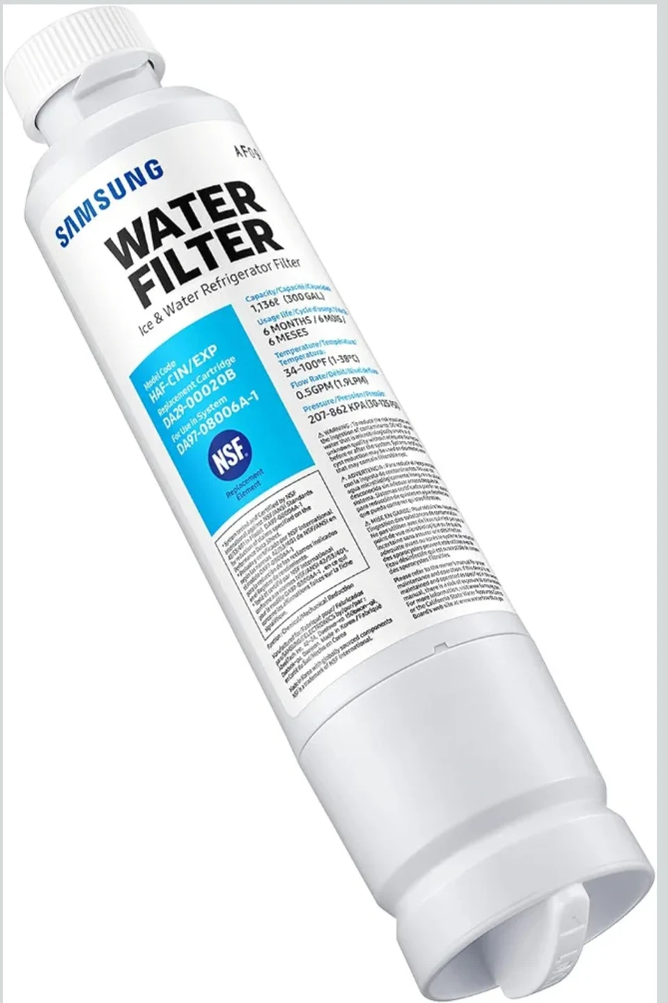 Samsung HAF-CIN/EXP Refrigerator Water Filter DA29-00020B - photo 4