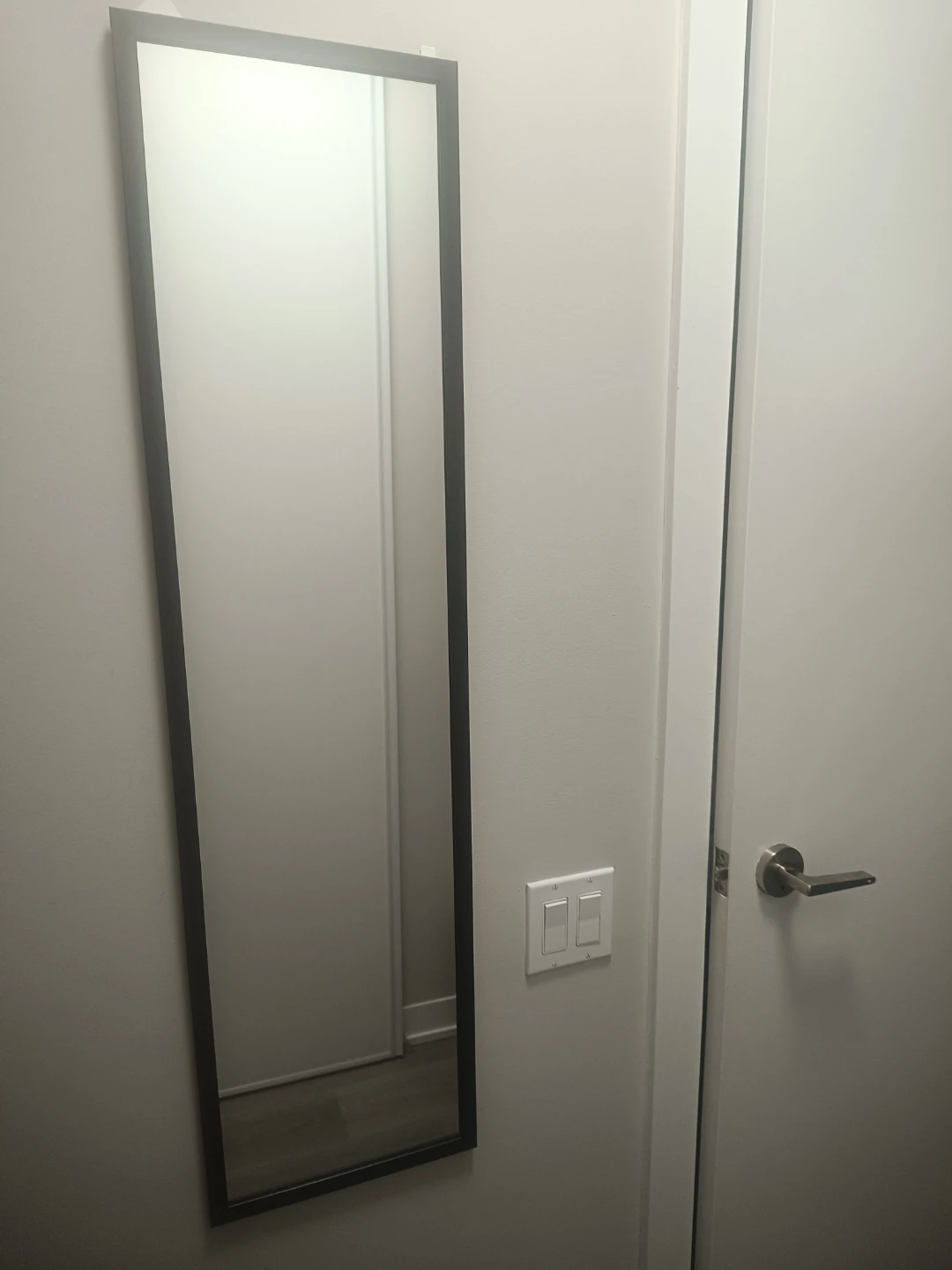 Full length wall mirror, black frame