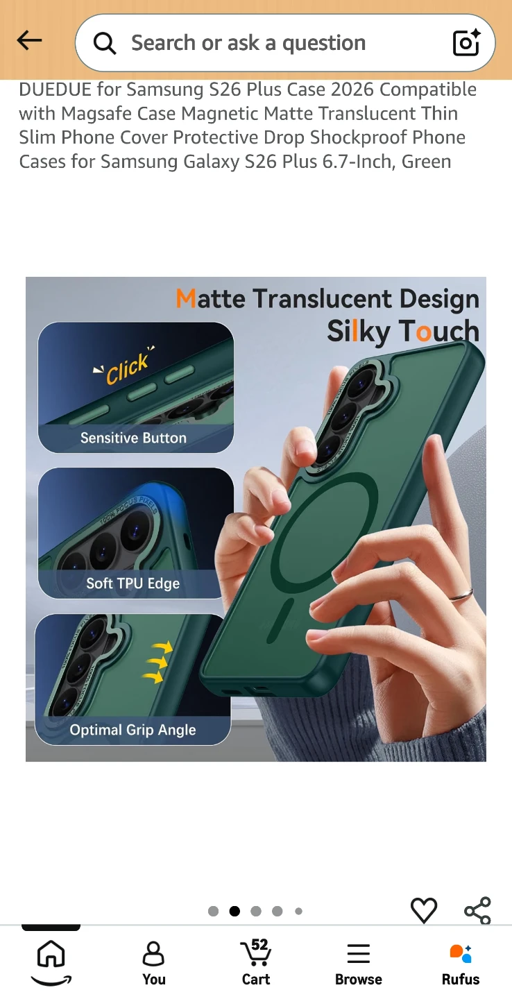 DUEDUE Green Case for Samsung Galaxy S26 Plus - photo 2
