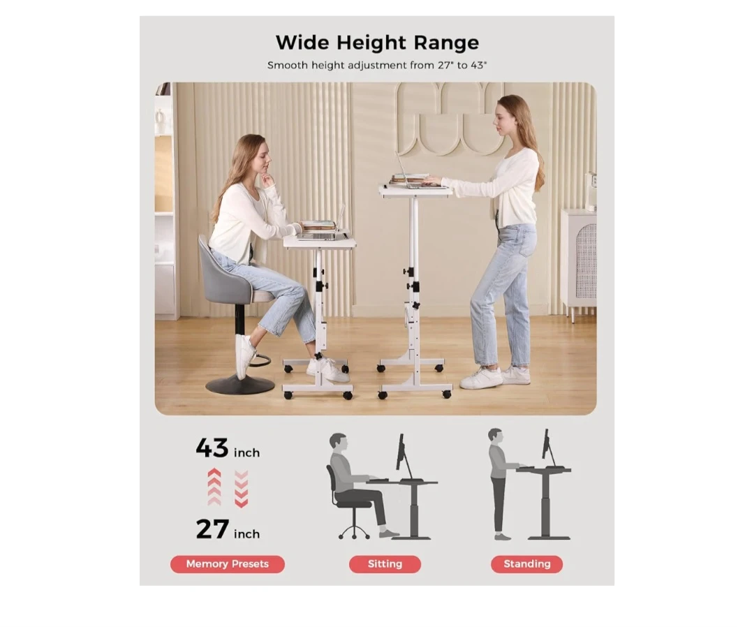Klsmyhoki Adjustable Rolling Standing Desk - photo 5