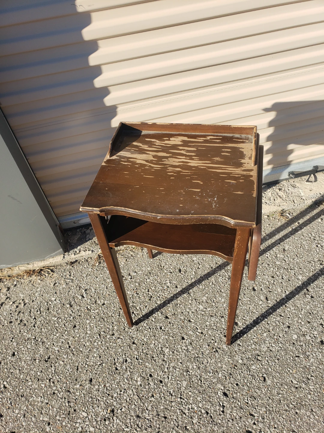 Vintage Wooden Telephone Stand Side Table