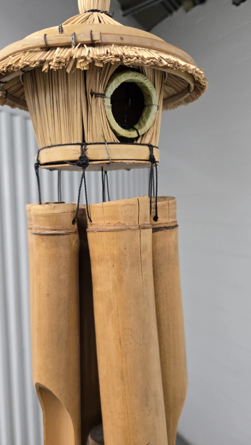 Bamboo Pagoda Hanging Wind Chime, Brown Asian Style - photo 3