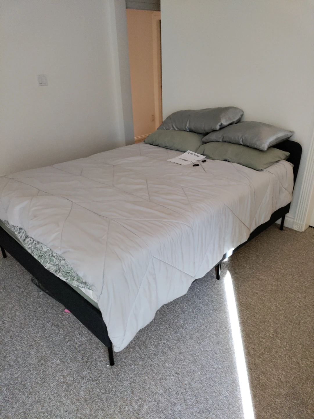 IKEA SLATTUM Upholstered Bed, Mattresses & Bedding - photo 2