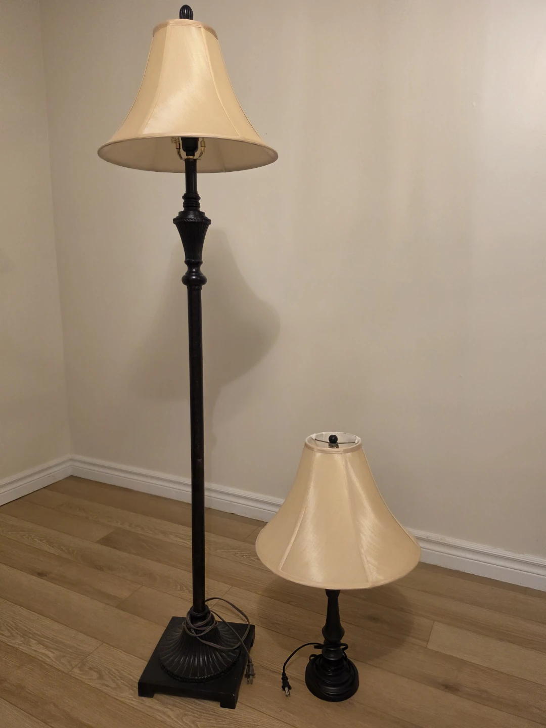 Matching Floor and Table Lamp Set