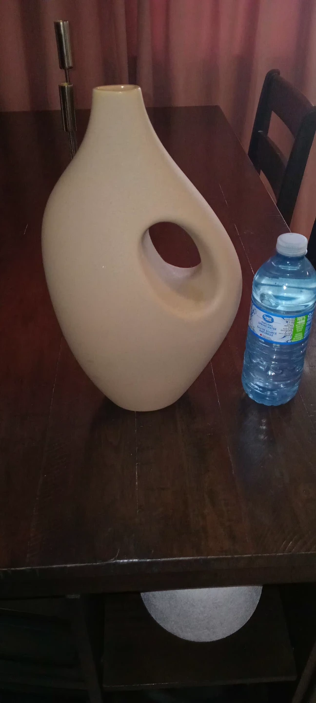 Modern beige ceramic decorative vase