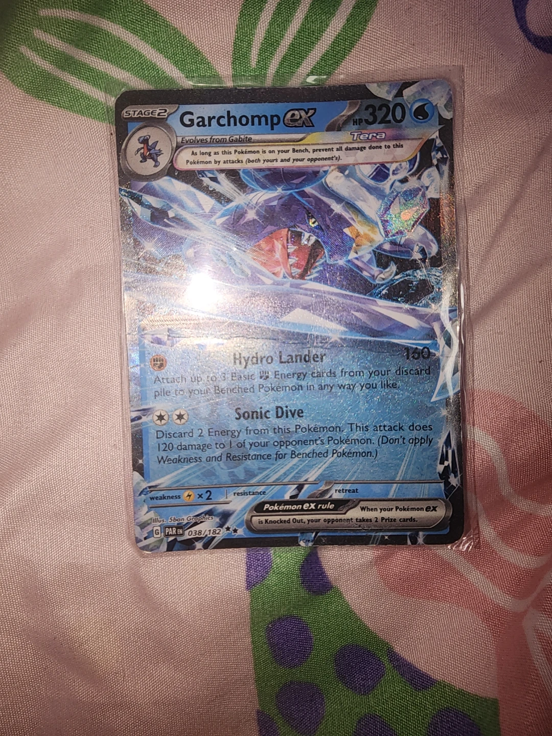 Garchomp ex Tera Pokemon Card with Metal Tin - photo 4