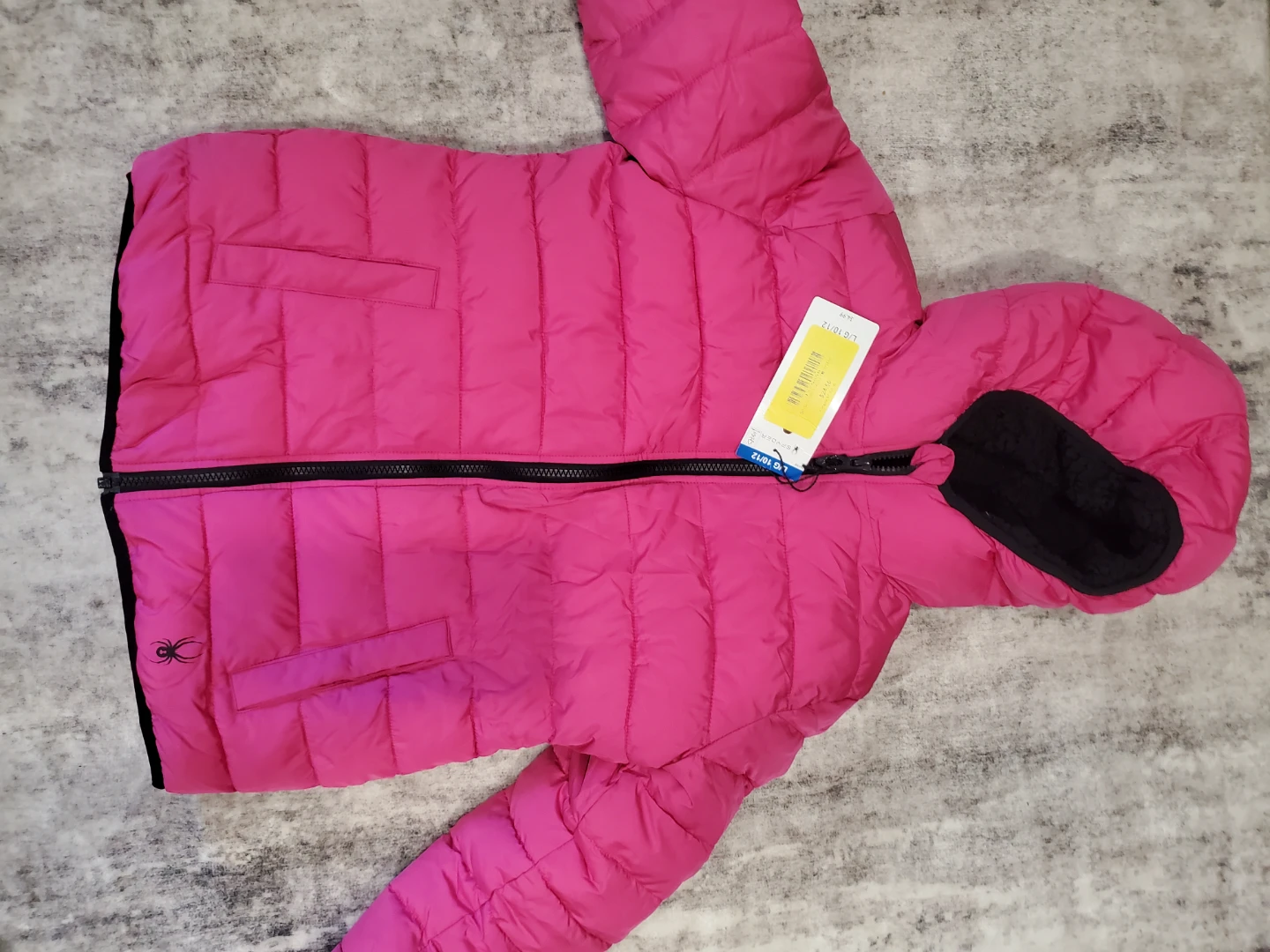 New Spyder Girls Jacket Hot Pink L/G 10/12