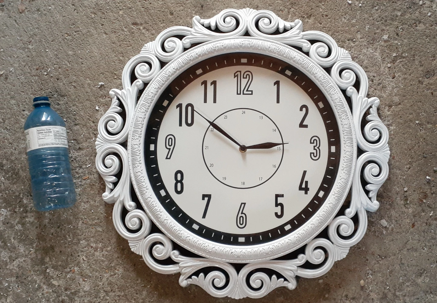 Large White Decorative Wall Clock