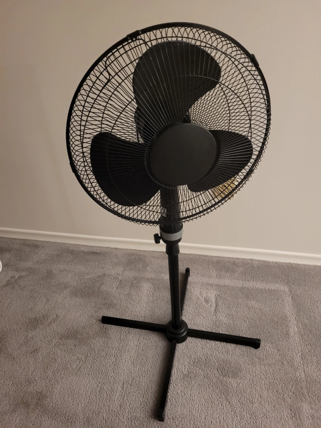Black Pedestal Standing Fan