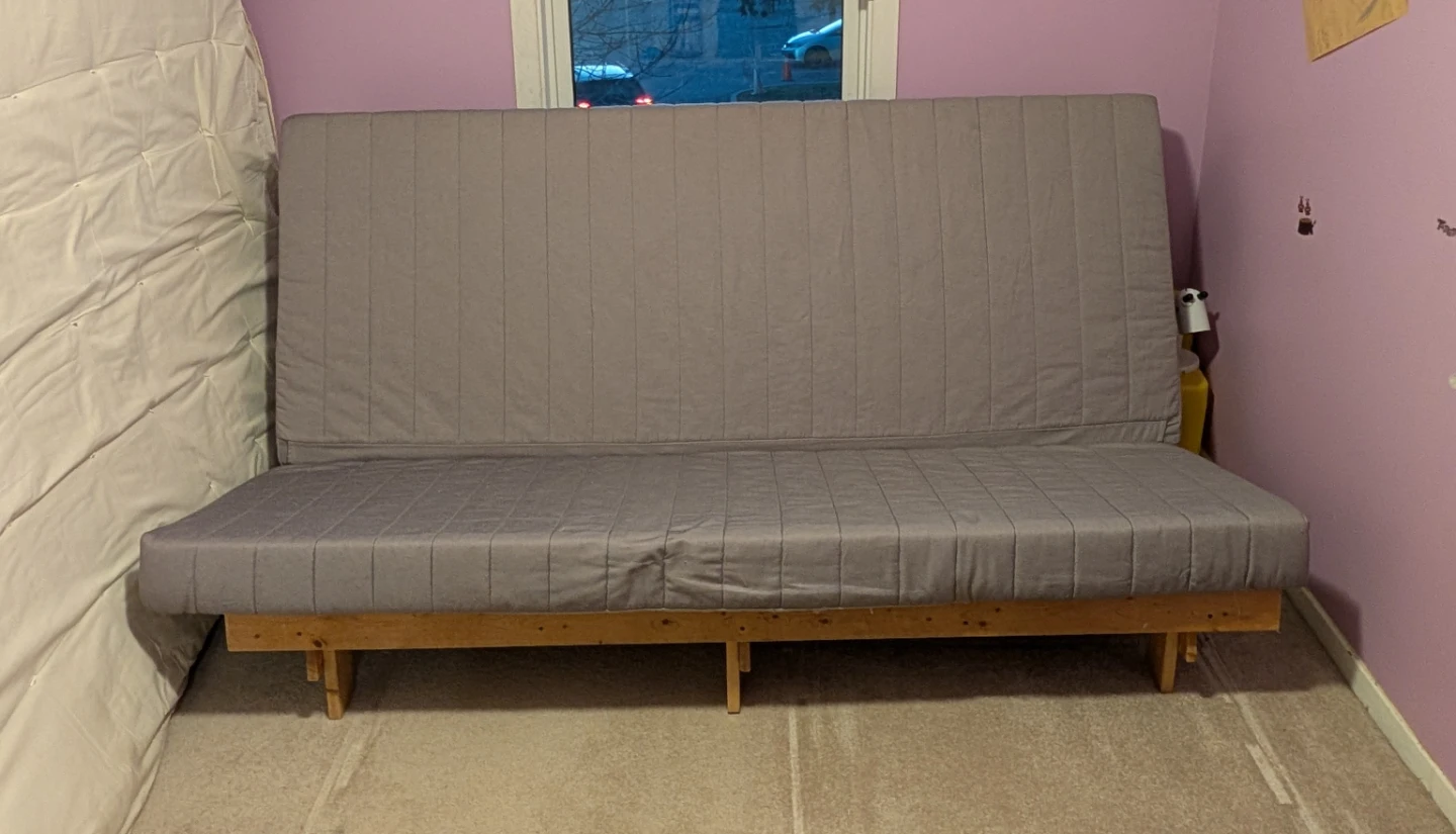 Convertible Sofa Bed with Wooden Frame