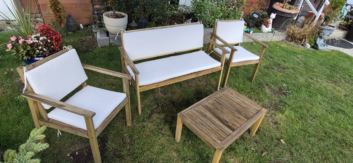 4-Piece Wooden Patio Furniture Set - photo 5