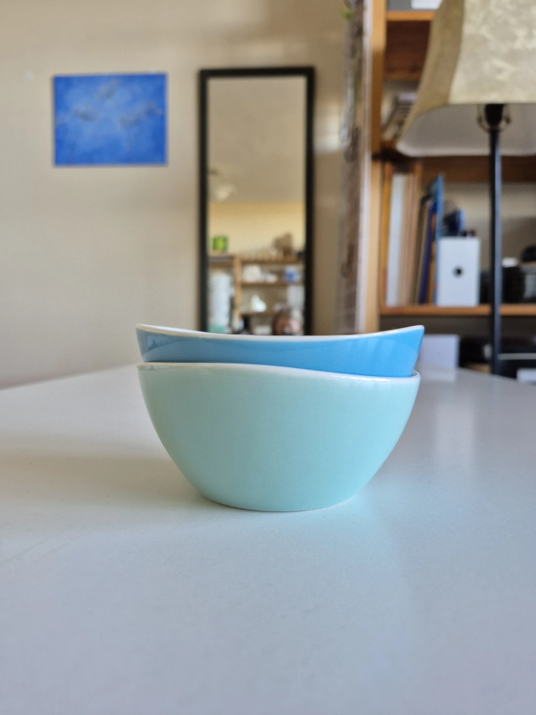 2 bowls (small) Turquoise, Pale Green - photo 2