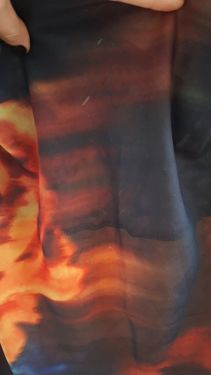 Meshki Cowl Neck Fire Print dress - photo 3