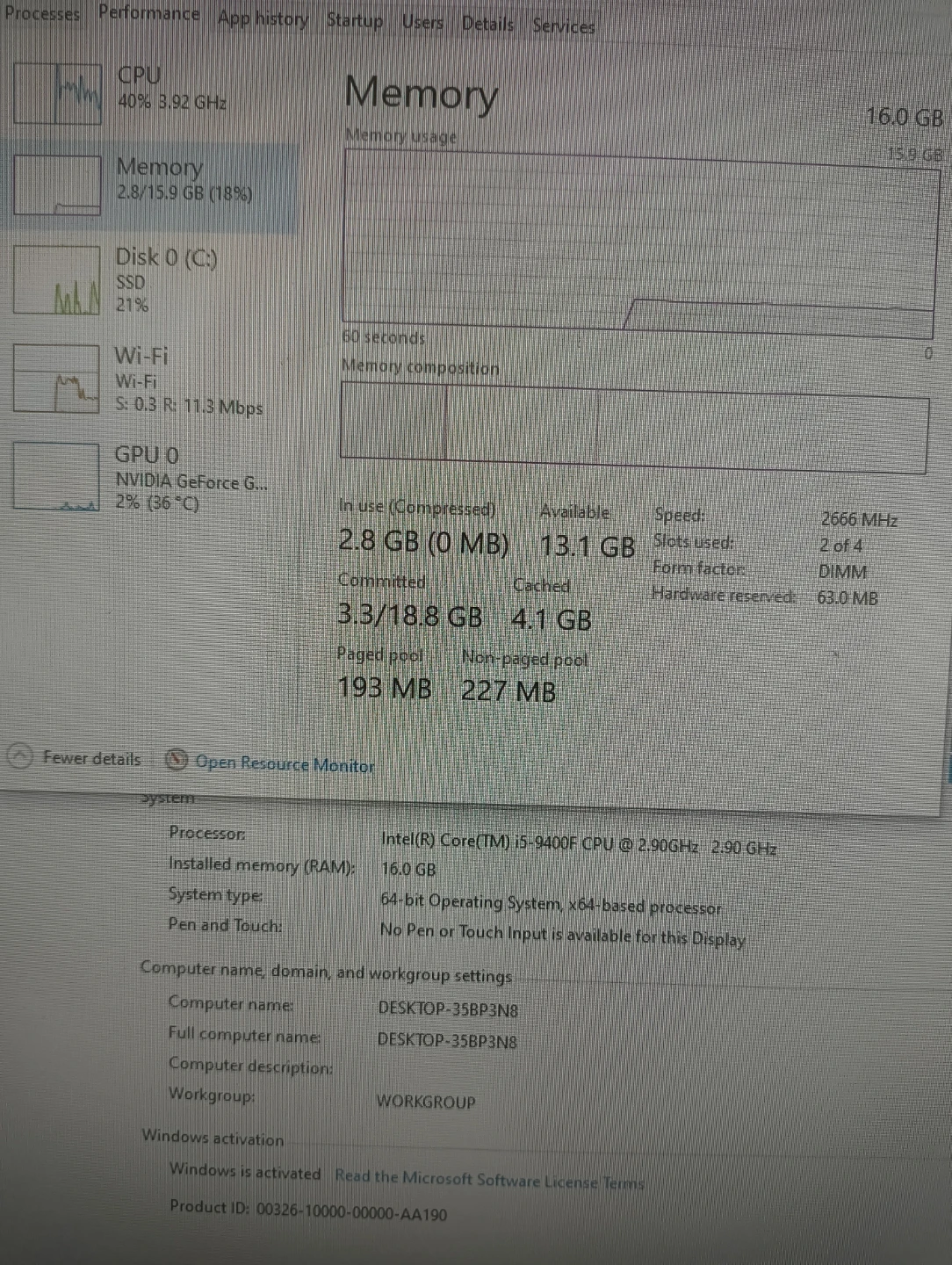 Gaming PC i5-9400F GTX 1660 6GB 16GB RAM - photo 3