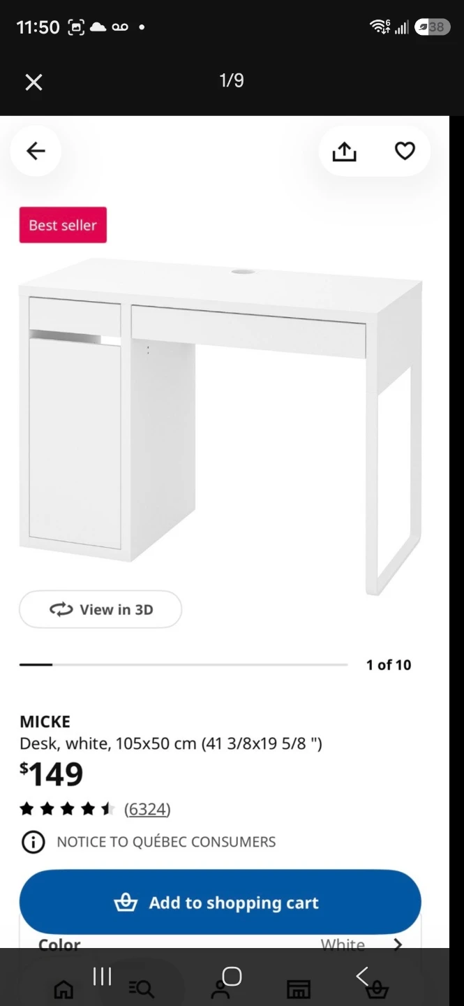 ikea Desk with drawer and cupboard&chair - photo 3