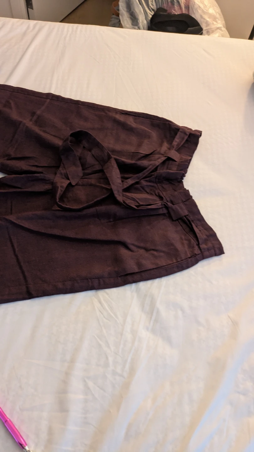 Youngkay Dark Purple Belted Pants - photo 2