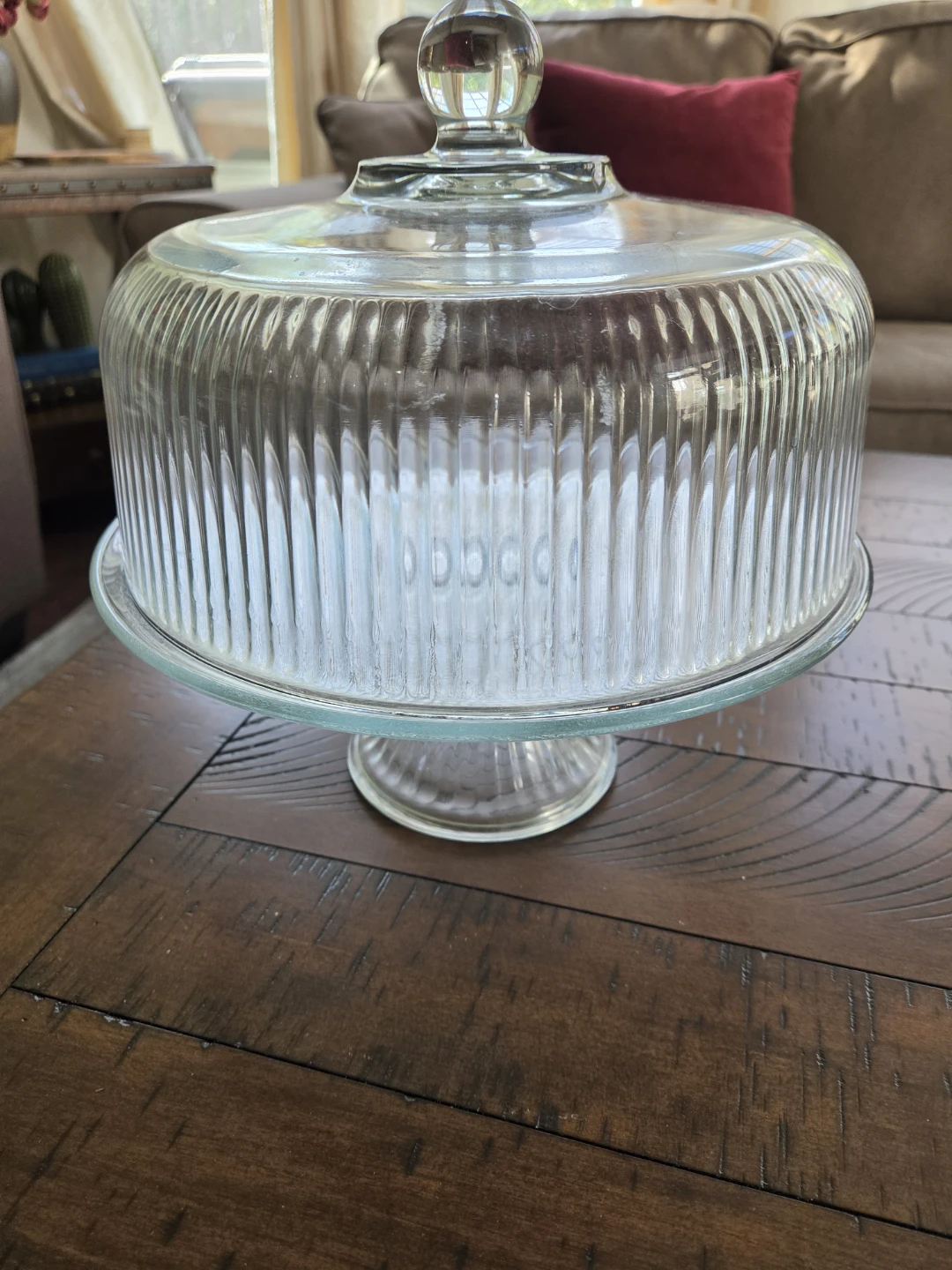 Glass Cake Stand with Lid
