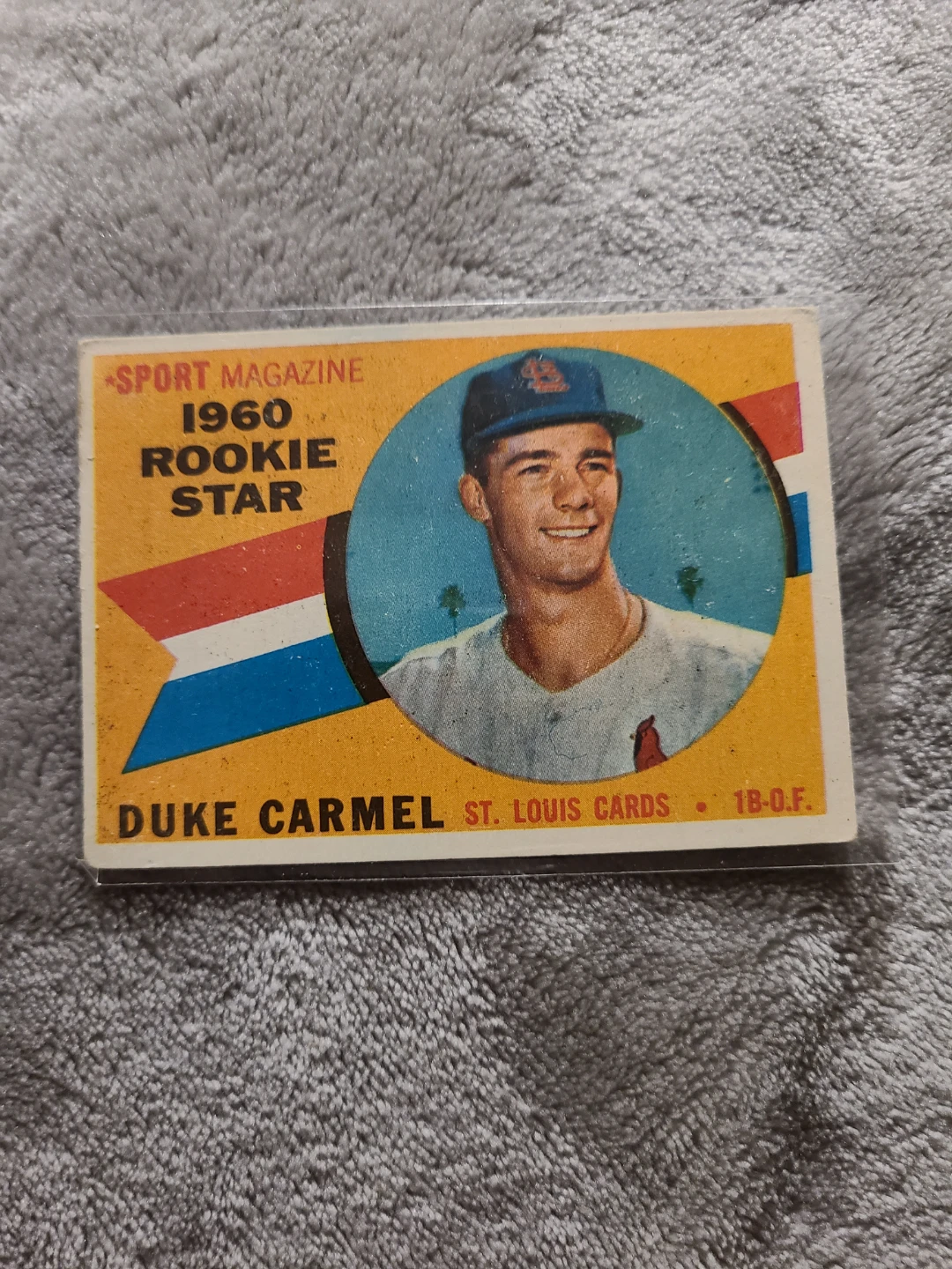 1960 Sport Magazine Rookie Star Duke Carmel Baseball Card